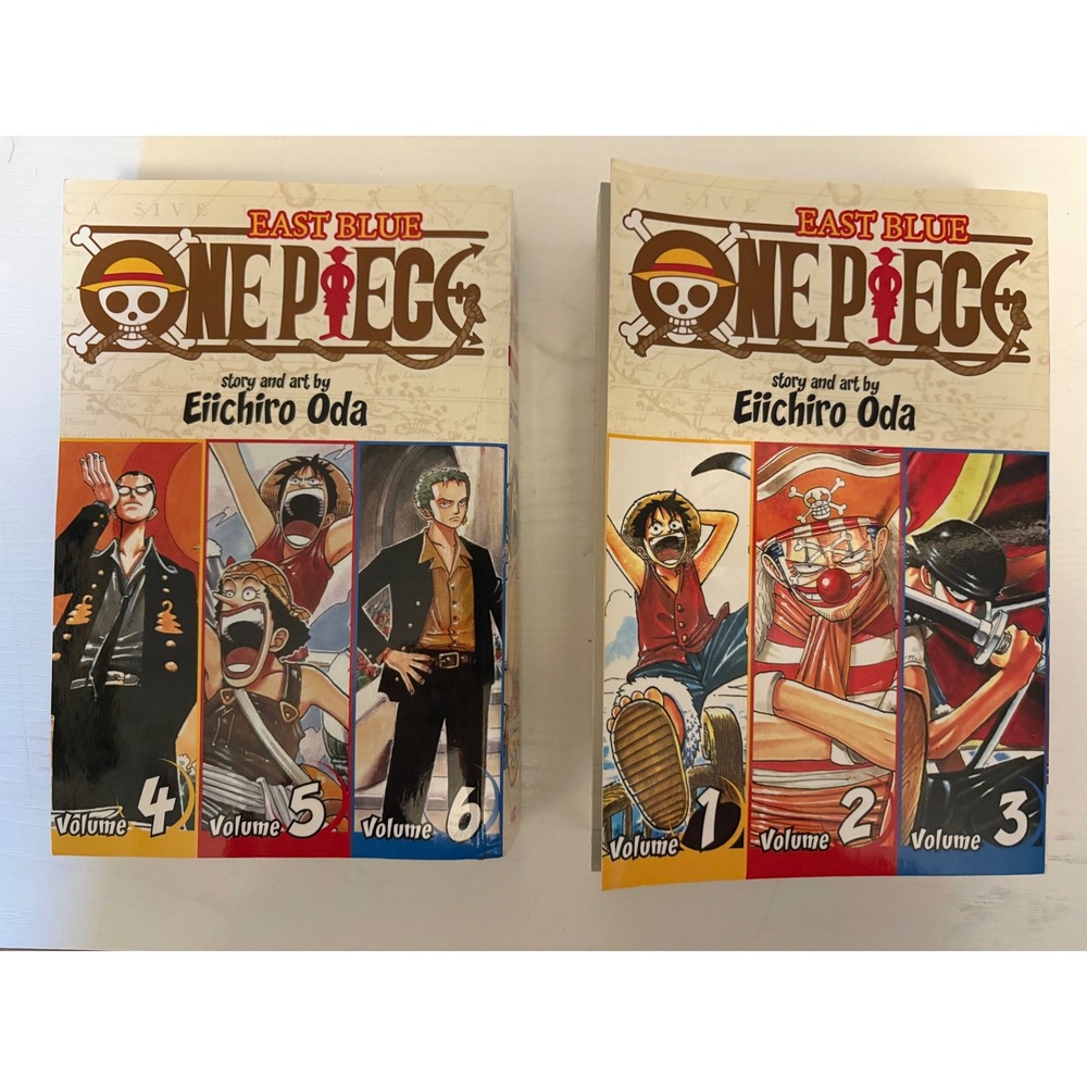 One Piece East Blue 3-in-1 Manga Omnibus Volumes 1-6 VIZ Media Eiichiro Oda